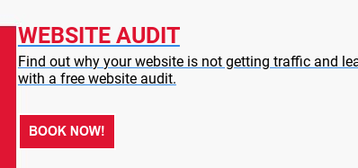 WEBSITE AUDIT  Find out why your website is not getting traffic and leads  with a free website audit.   Book now!